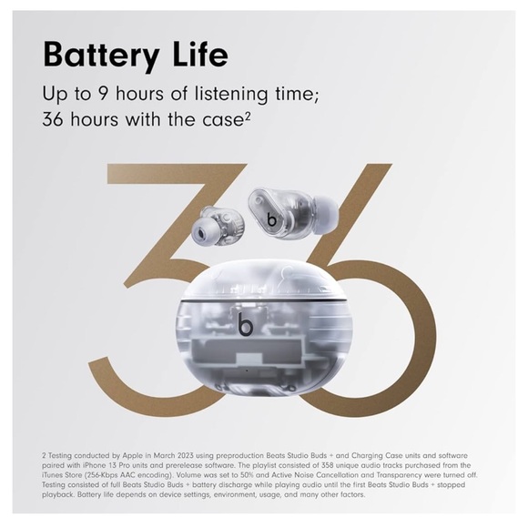 NWOT Beats Studio Buds + | True Wireless Noise Cancelling Earbuds, - Picture 6 of 8